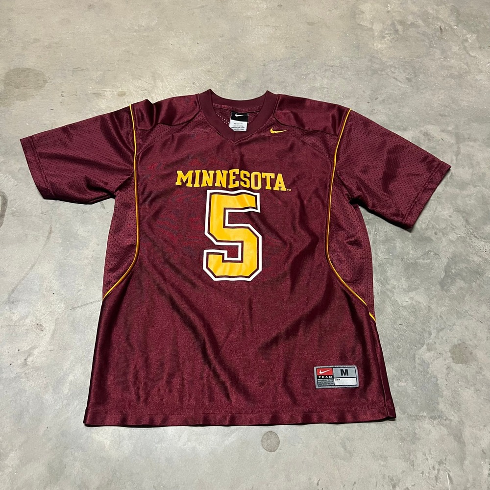 Nike Minnesota Golden Gophers Football Jersey Youth Medium 12/14 Maroon Gold #5